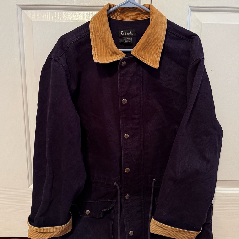 Barn coat navy and tan
